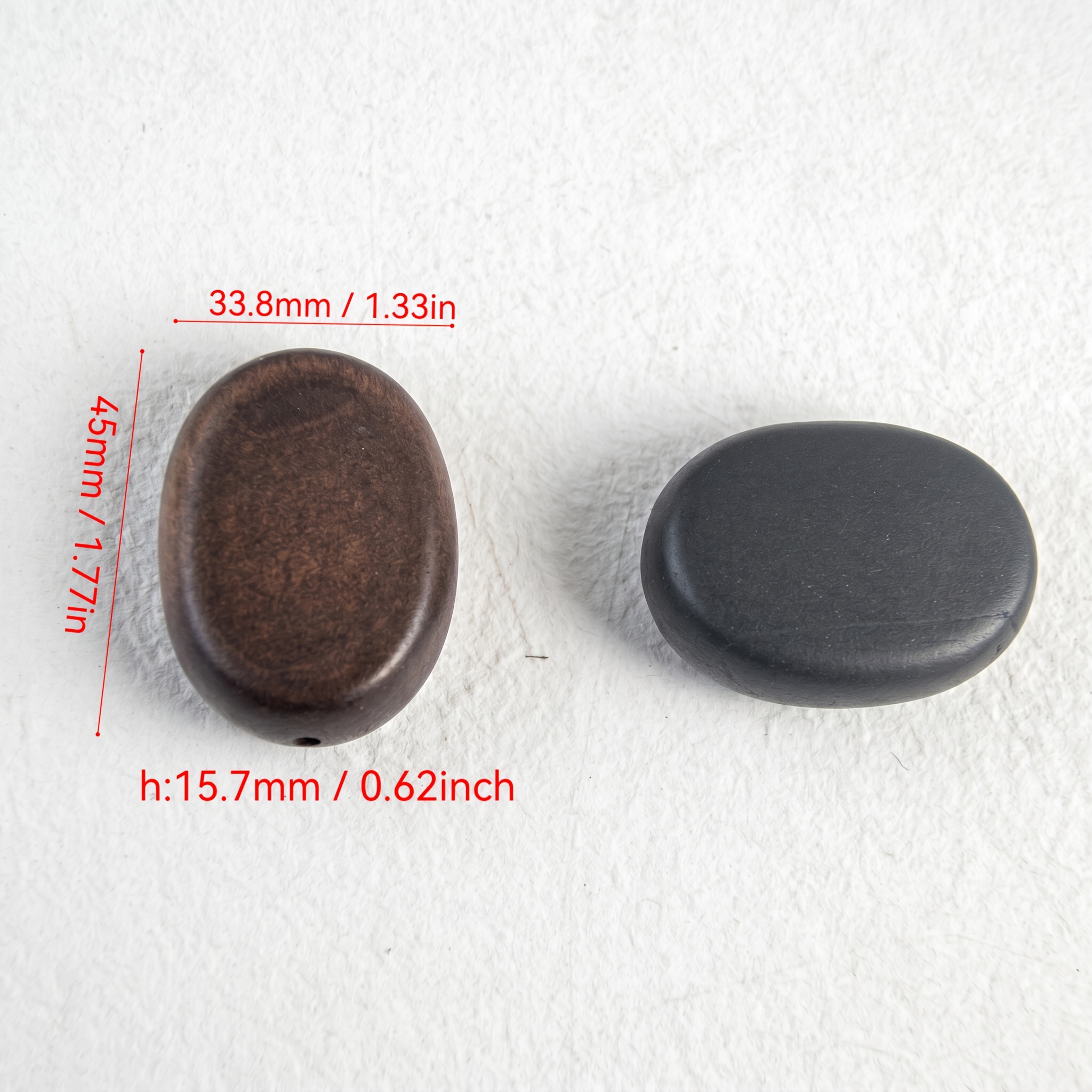 Dark Brown and Black Wooden Pendants for DIY Crafting